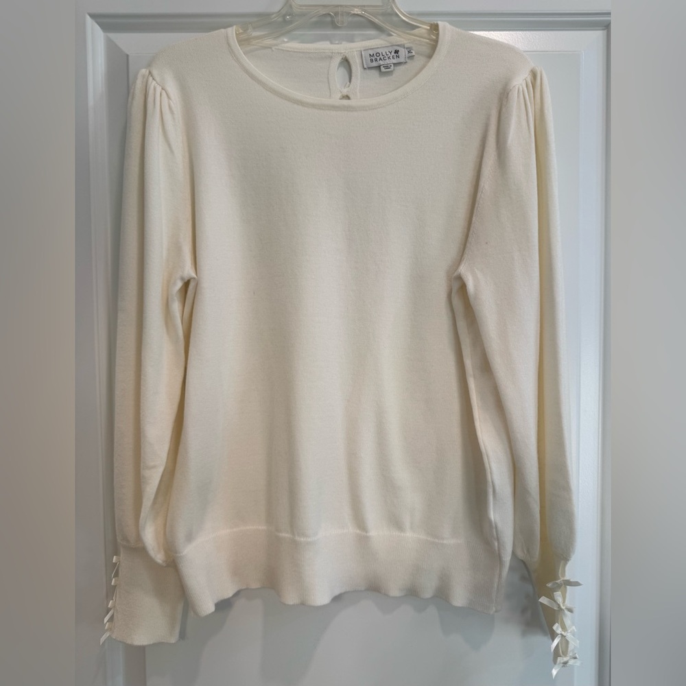 Molly Bracken Cream Knit Pullover